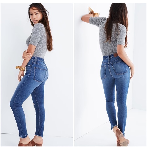 MADEWELL Curvy High-Rise Skinny Jeans Drop Step-Hem Edition Size 31 Style J9409 - Picture 9 of 9